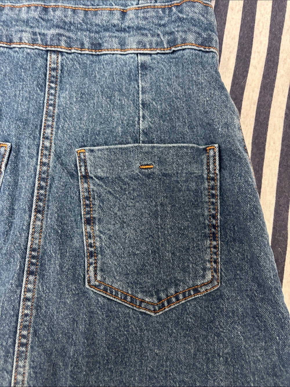 Zara Denim Button-Front Womens Dress XS - Picture 8 of 9